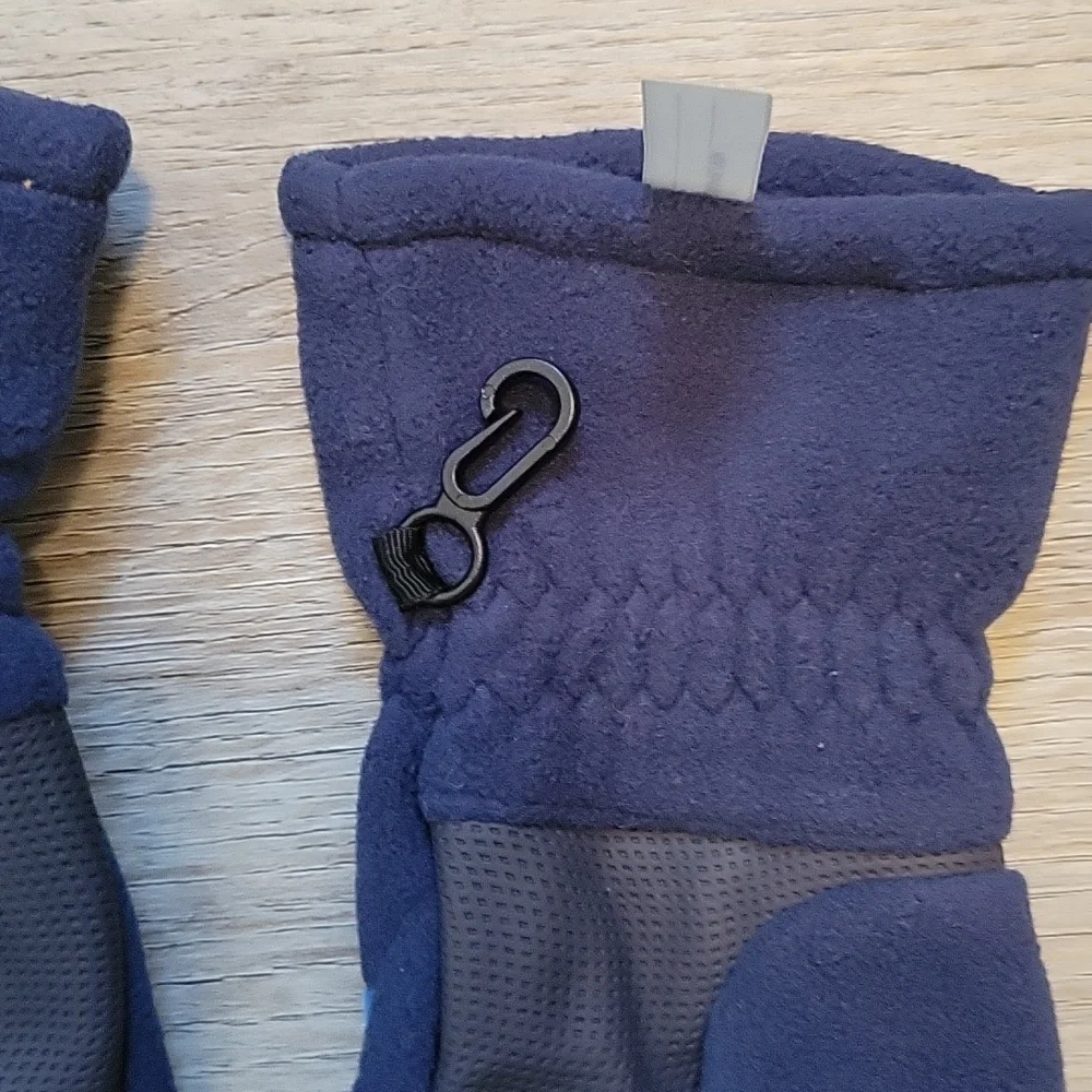 Lands end blue fleece gloves small